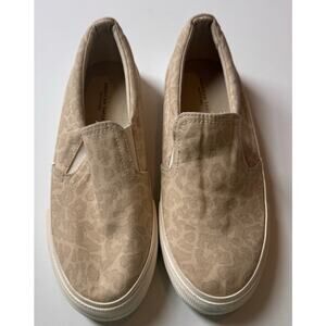 American Eagle Outfitters Women's Animal Print Slip On Shoes Sz 7 Tan/Cream